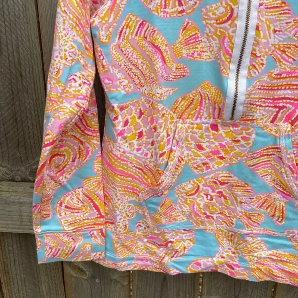 Lilly Pulitzer Popover‎ Top Pullover Tini Bikini 1/2 Zip Skipper Small Beach